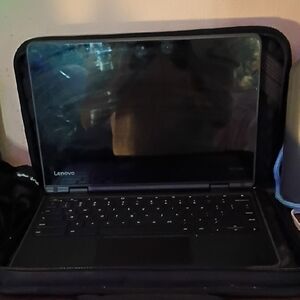 Lenovo Black Slim Laptop with QWERTY Keyboard
